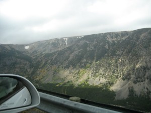 Beartooth pass.  "Oh look, a sheer death drop into the gorge 1 foot from the passenger door."